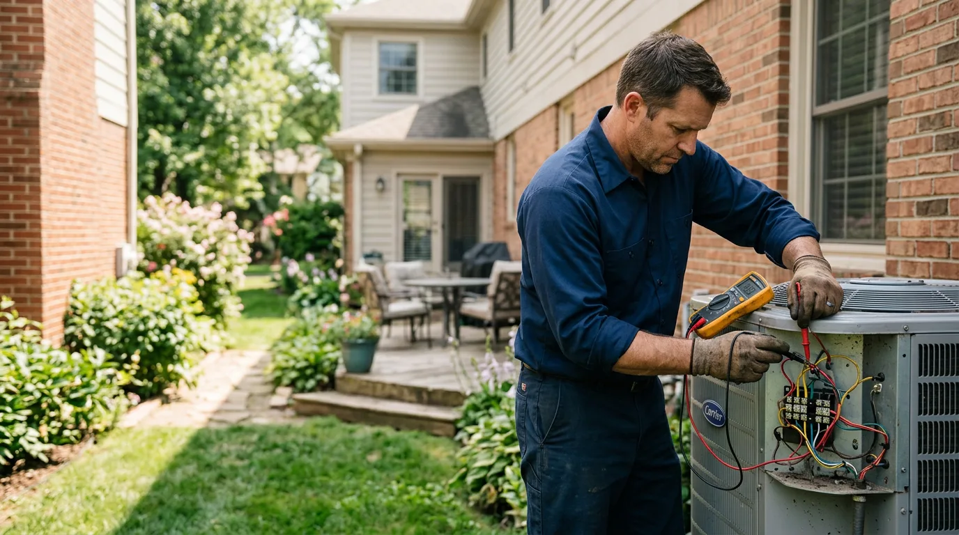 HVAC technician working near Fontana, KS